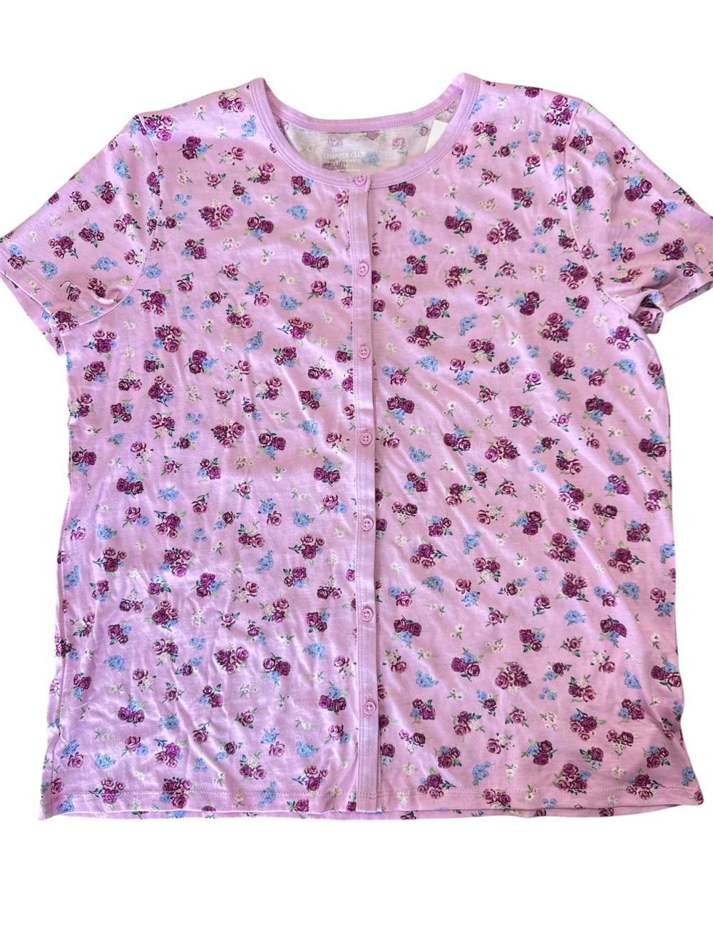 Charter Club Pink Floral Two-Piece Pajama Set - Picture 3 of 4